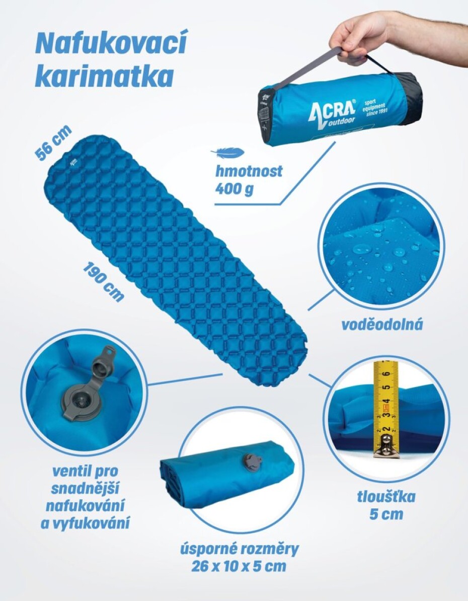 Acra Karimatka Acra L47-MO nafukovací, úsporná 6952115 - main (1)