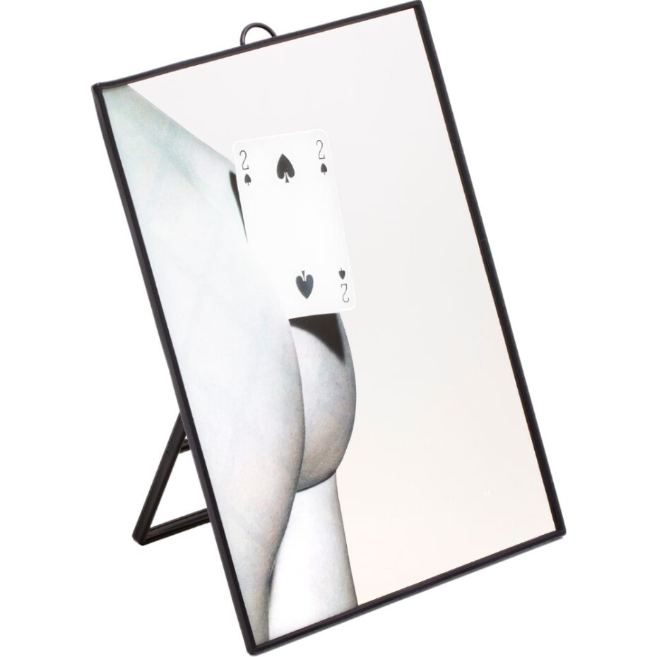 Kosmetické zrcadlo TOILETPAPER TWO OF SPADES 17,5 x 23 cm, stolní, Seletti - main (0)