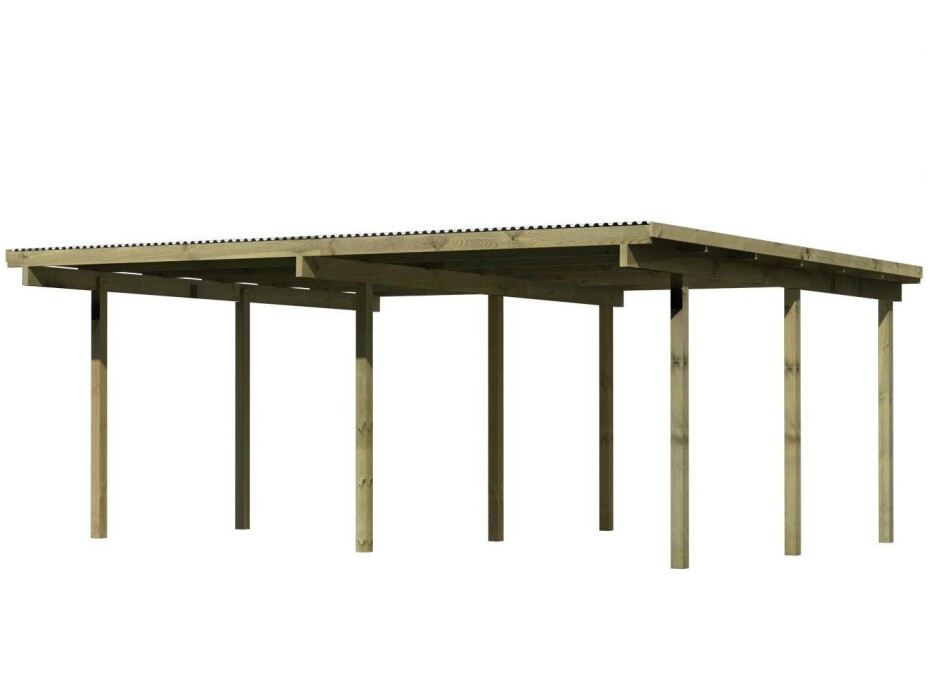 Dvojitý carport KARIBU ECO 1A 62035 LG1879 - main (1)
