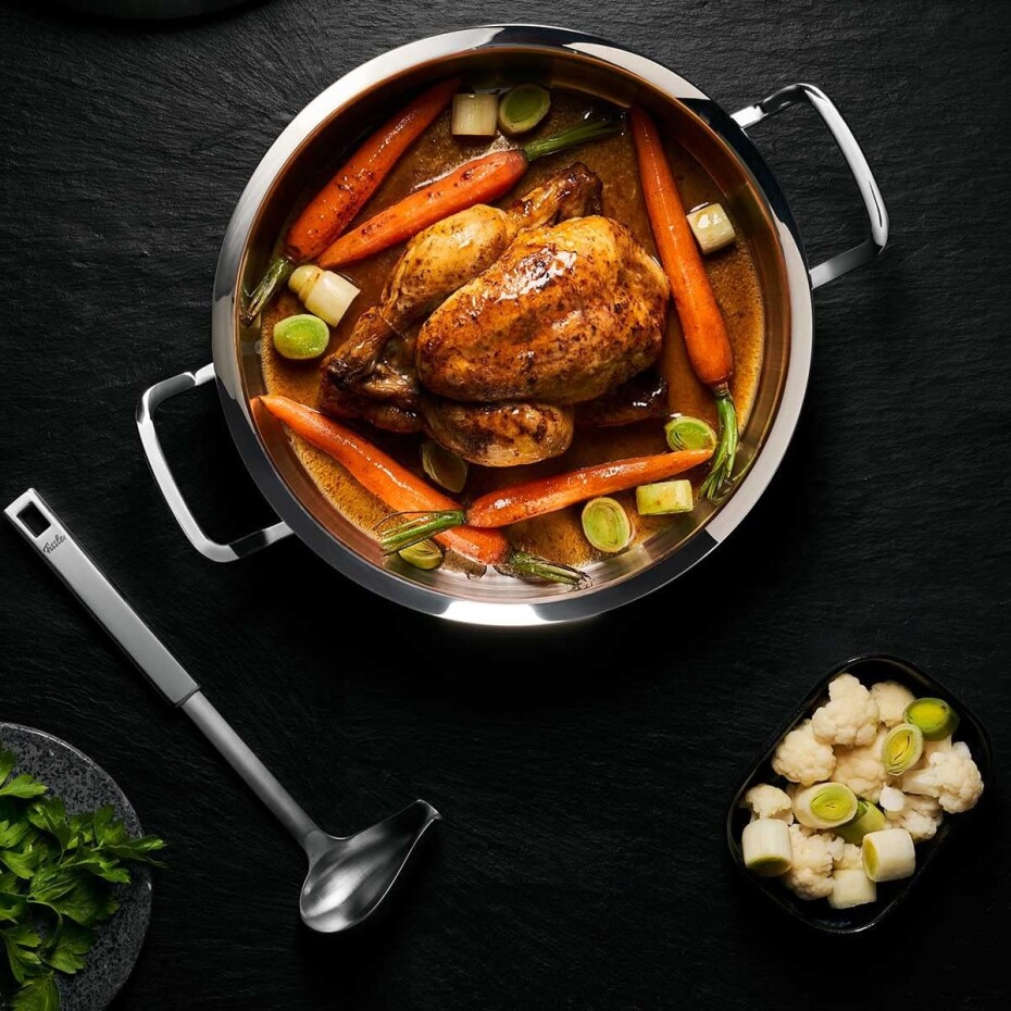 Nízký kastrol ORIGINAL PROFI 20 cm, stříbrná, nerezová ocel, Fissler - main (3)