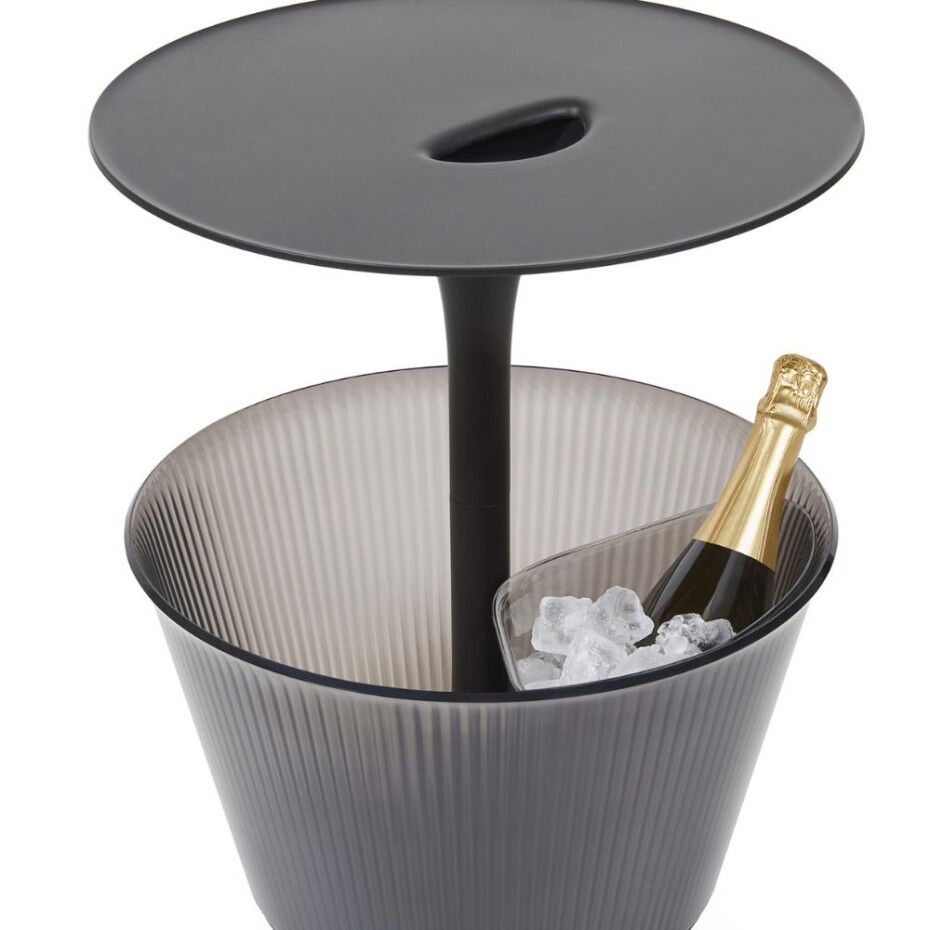 Odkládací stolek PICK UP 49 cm, s úložným prostorem, černá, Alessi - main (3)