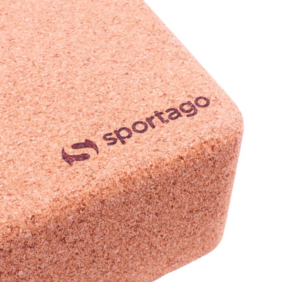 Sportago Yoga Cork Block - main (2)