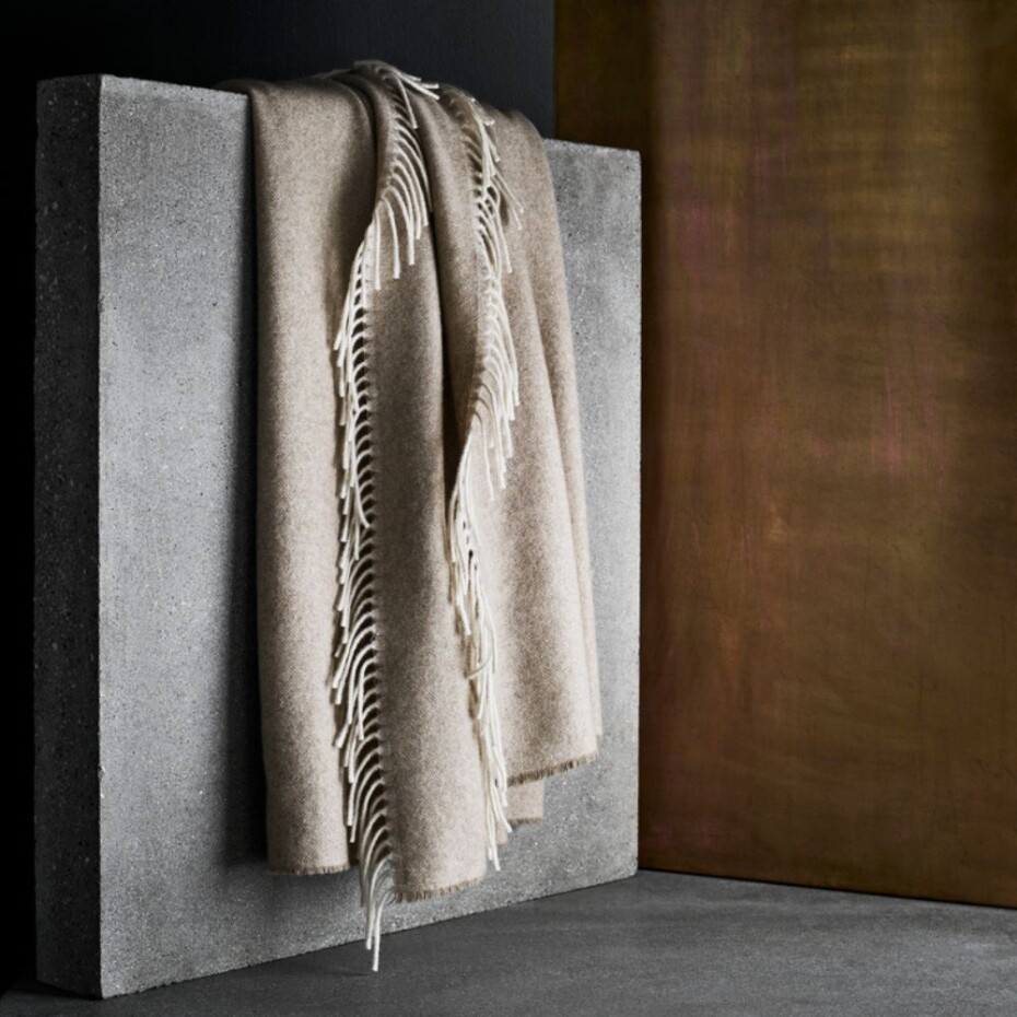 Pléd CASHMERE 120 x 190 cm, přírodní hnědá, kašmír, Fritz Hansen - main (1)
