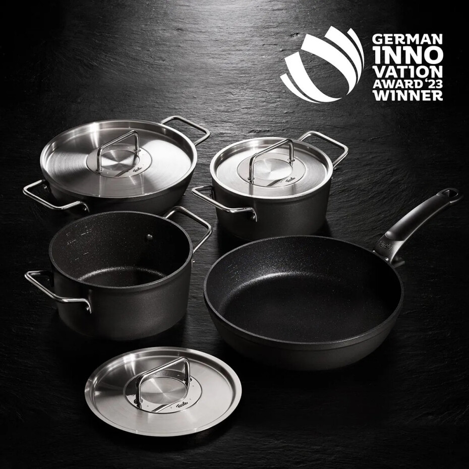 Sada hrnců ADAMANT, sada 2 ks, černá, hliník, Fissler - main (1)
