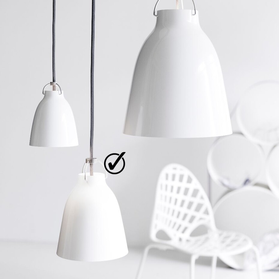Závěsná lampa CARAVAGGIO 34 cm, bílá, Fritz Hansen - main (1)