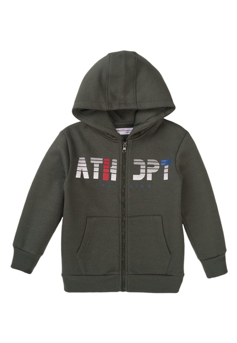 Mikina chlapecká s kapucí, Minoti, 7BZTHRU 6, khaki - 140/146 | 10/11let - main (0)