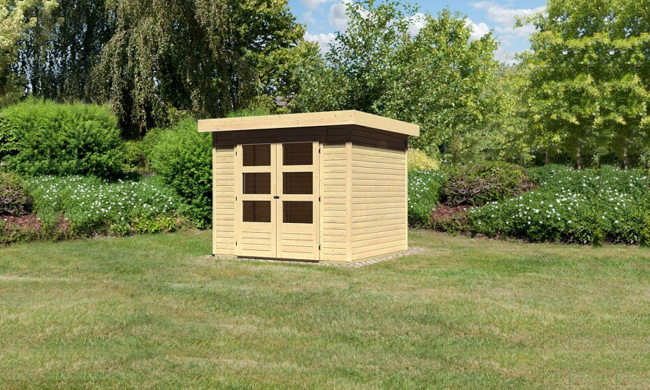 Dřevěný domek KARIBU ASKOLA 3 (73060) natur LG1760 - main (2)