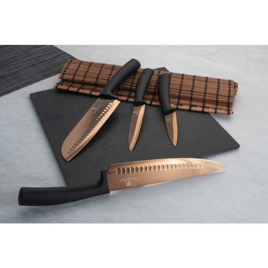 BERLINGERHAUS Sada nožů s nepřilnavým povrchem 4 ks Rosegold Metallic Line BH-2385 - main (4)