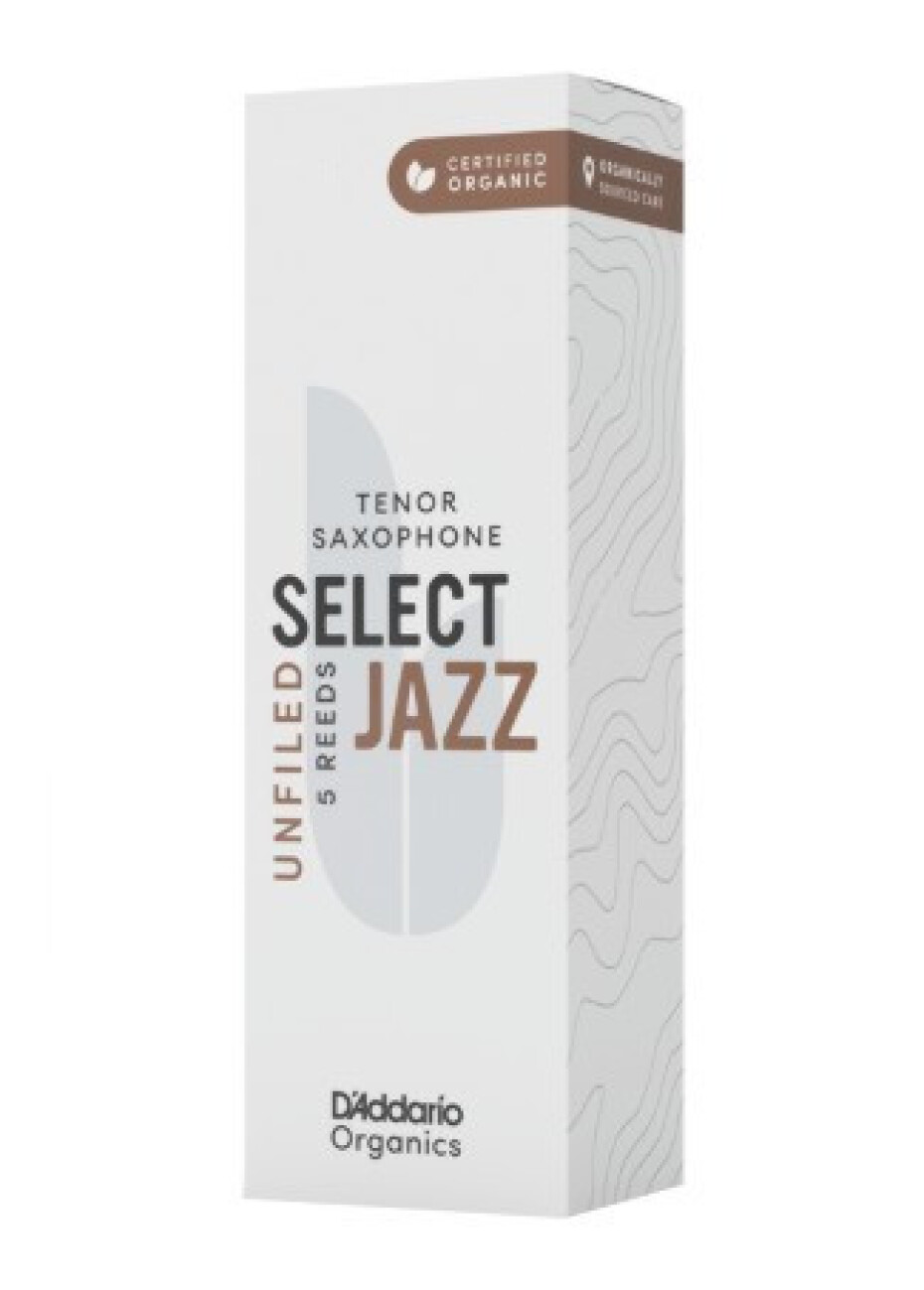 D'Addario ORRS05TSX3M Organic Select Jazz Unfiled Tenor Saxophone Reeds 3 Medium - 5 Pack - main (0)