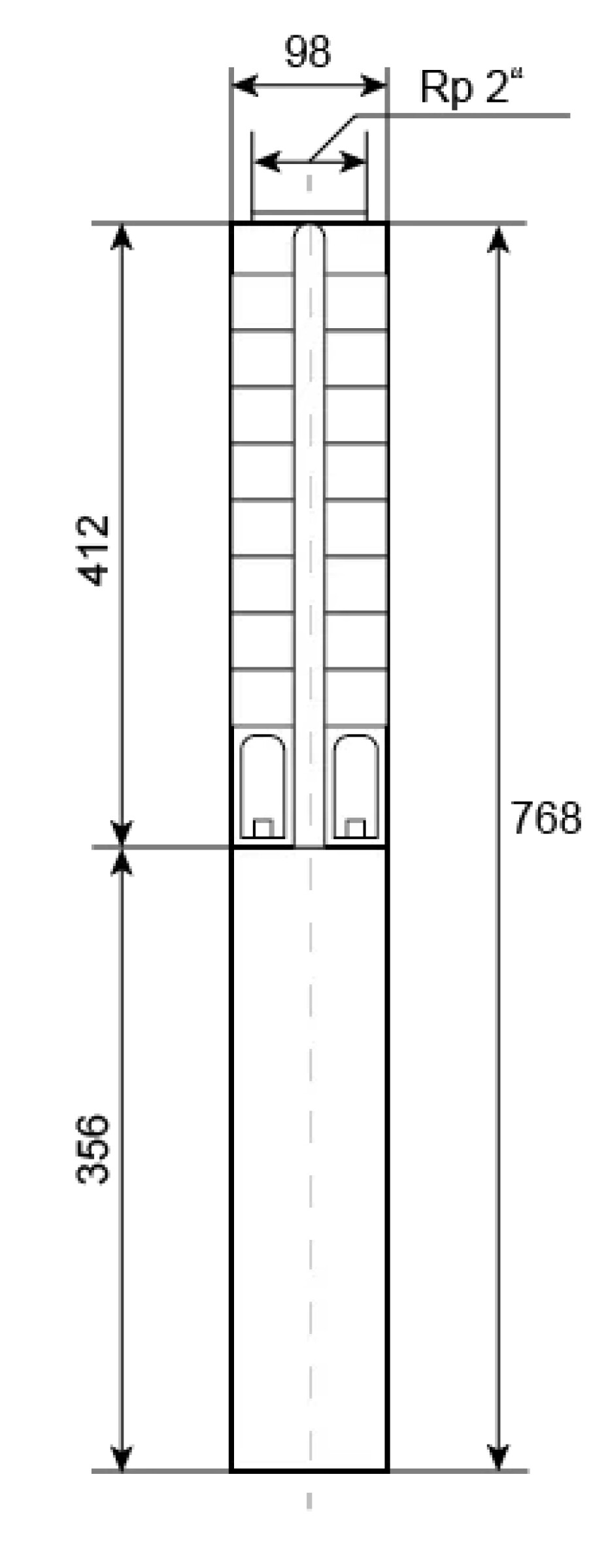 Ponorné čerpadlo EVAK V4S-8M05, 230V, 0,75kW, 2m kabelu - main (2)