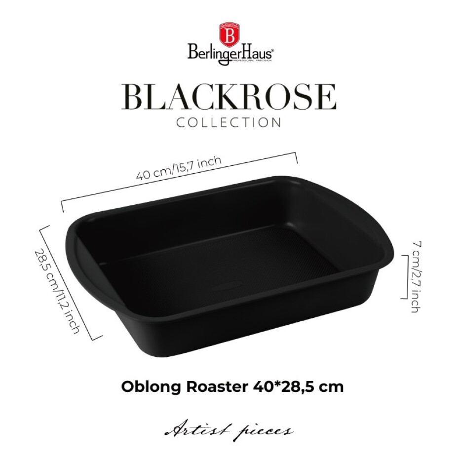 BERLINGERHAUS Pečící plech s titanovým povrchem 40 x 28,5 cm, Matte Black Collection BH-7910 - main (6)