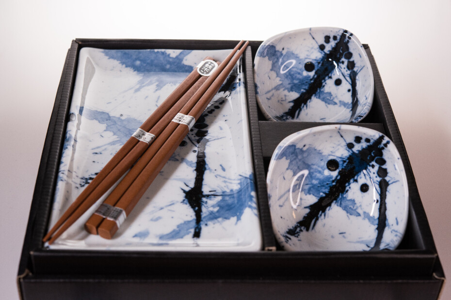 Sada na sushi BLUE & WHITE, sada 6 ks, MIJ - main (6)