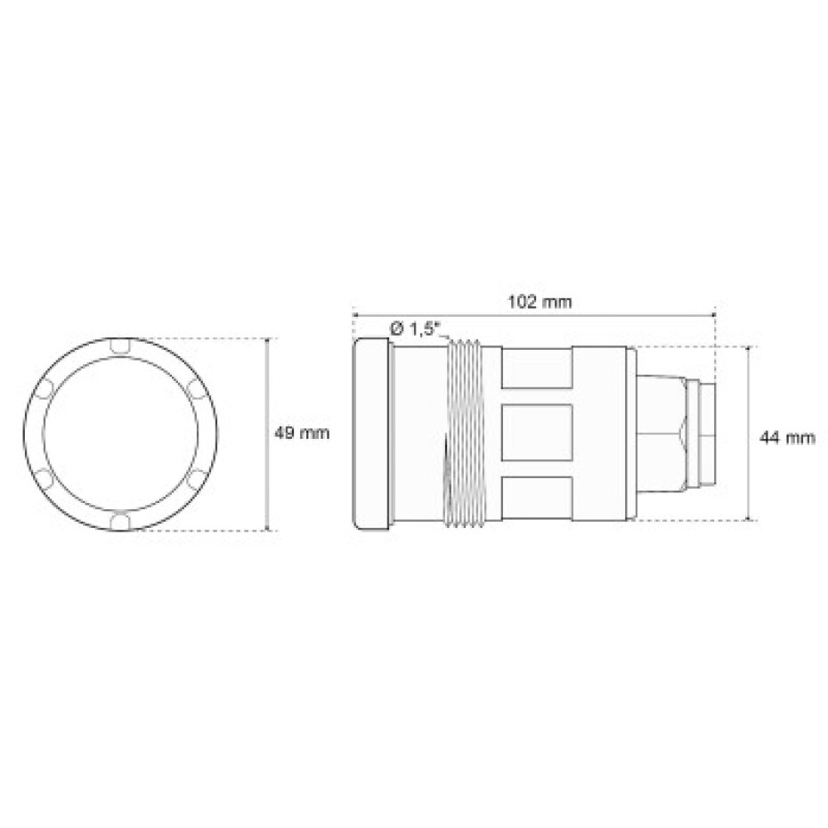 SeaMAID bazénové LED světlo s tryskou VágnerPool (Tmavě šedá RAL7016) - 9LED RGB, 8,2W - pro fóliové bazény - main (1)