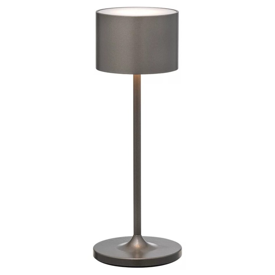 Přenosná stolní lampa FAROL MINI 19,5 cm, LED, spálený kov, hliník, Blomus - main (7)