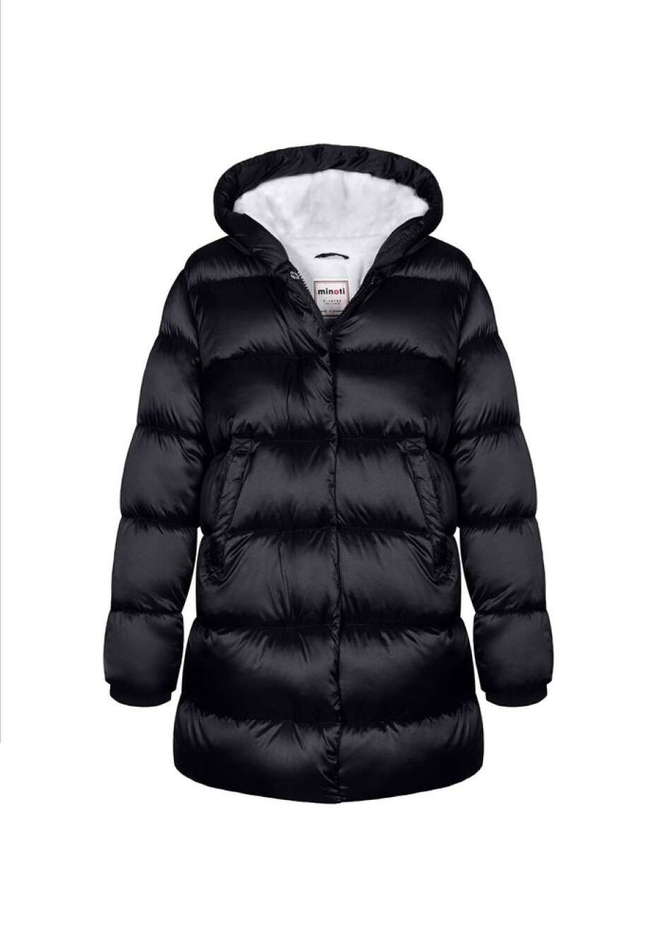 Kabát dívčí nylonový Puffa podšitý microfleecem, Minoti, 12COAT 2, černá - 98/104 | 3/4let - main (0)