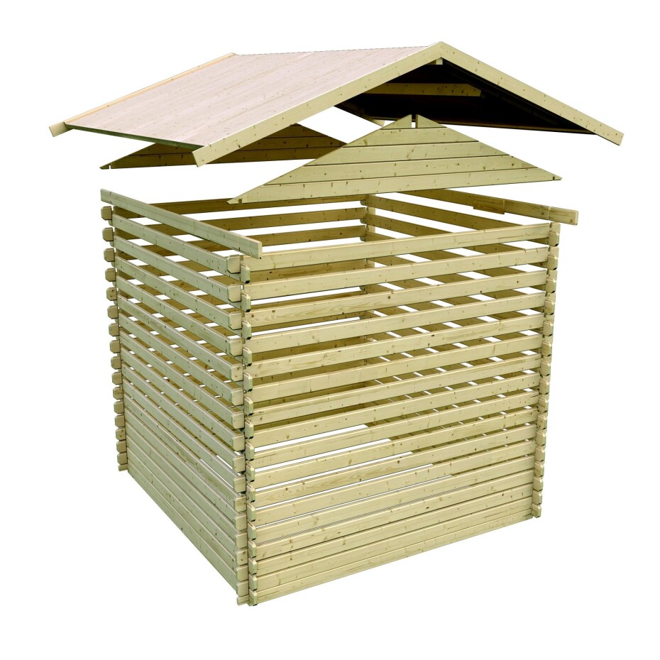 Dřevěný domek KARIBU LAGOR 1 (44982) natur LG1782 - main (5)