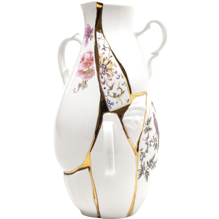 Váza KINTSUGI 32 cm, bílá, Seletti - main (1)