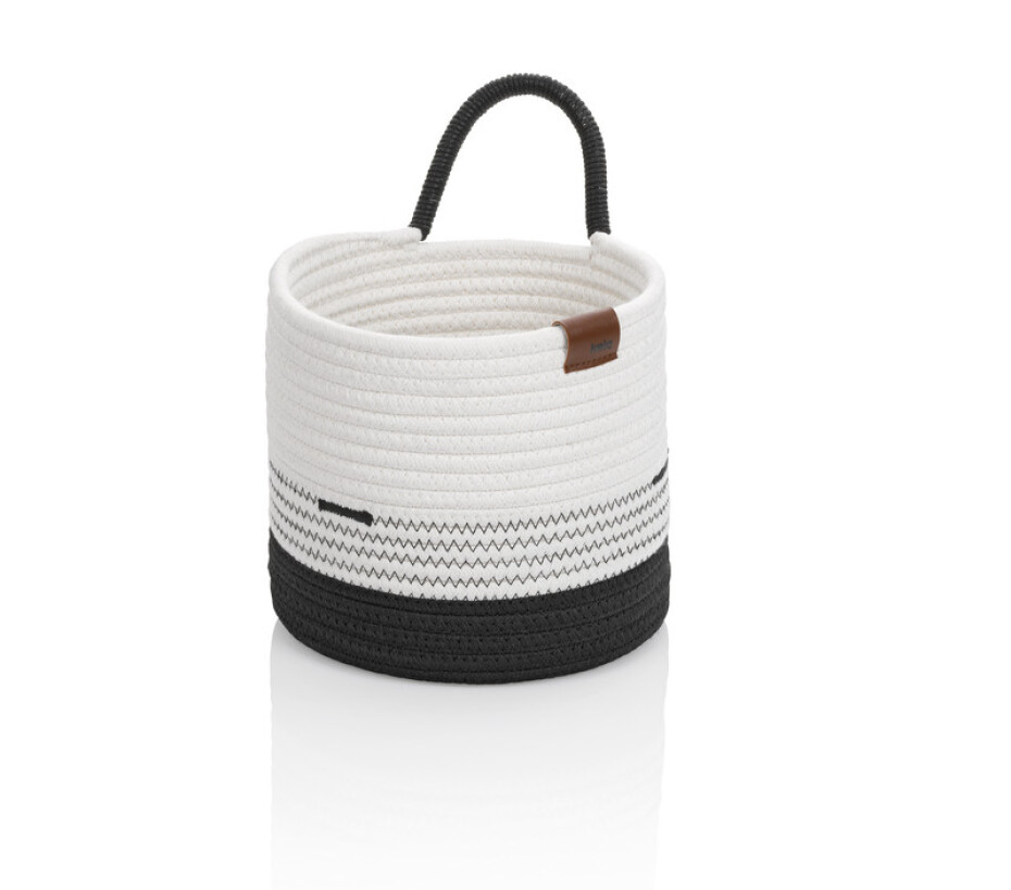 KELA Košík Hedda 20 cm směs bavlna/polyester bílo-černá KL-24455 - main (0)