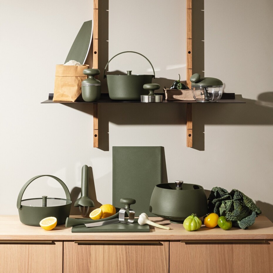 Odstředivka na salát GREEN TOOL 24 cm, zelená, nerezová ocel/plast, Eva Solo - main (3)