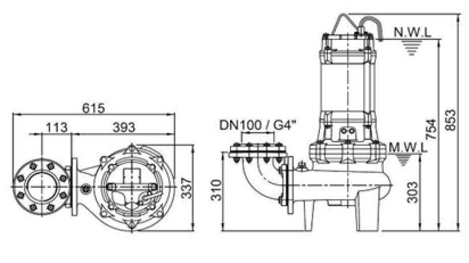 HCP 100AFU47.5N  WD 400V bez plováku, kabel 15m - main (2)