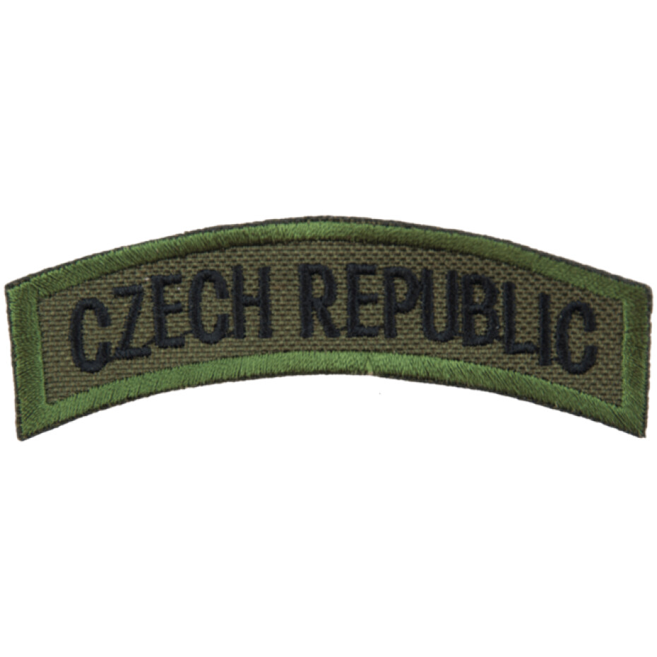 Nášivka: CZECH REPUBLIC [oblouková] [bsz] olivová | černá - main (0)