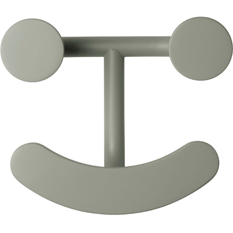 Háček na oblečení HAPPY 15 cm, na zeď, zelenošedá, ocel, Fritz Hansen - main (0)
