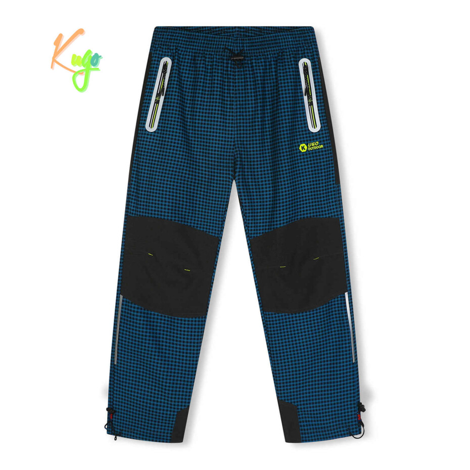 Chlapecké outdoorové kalhoty - KUGO G9658, petrol / signální zipy Barva: Petrol, Velikost: 140 - main (0)
