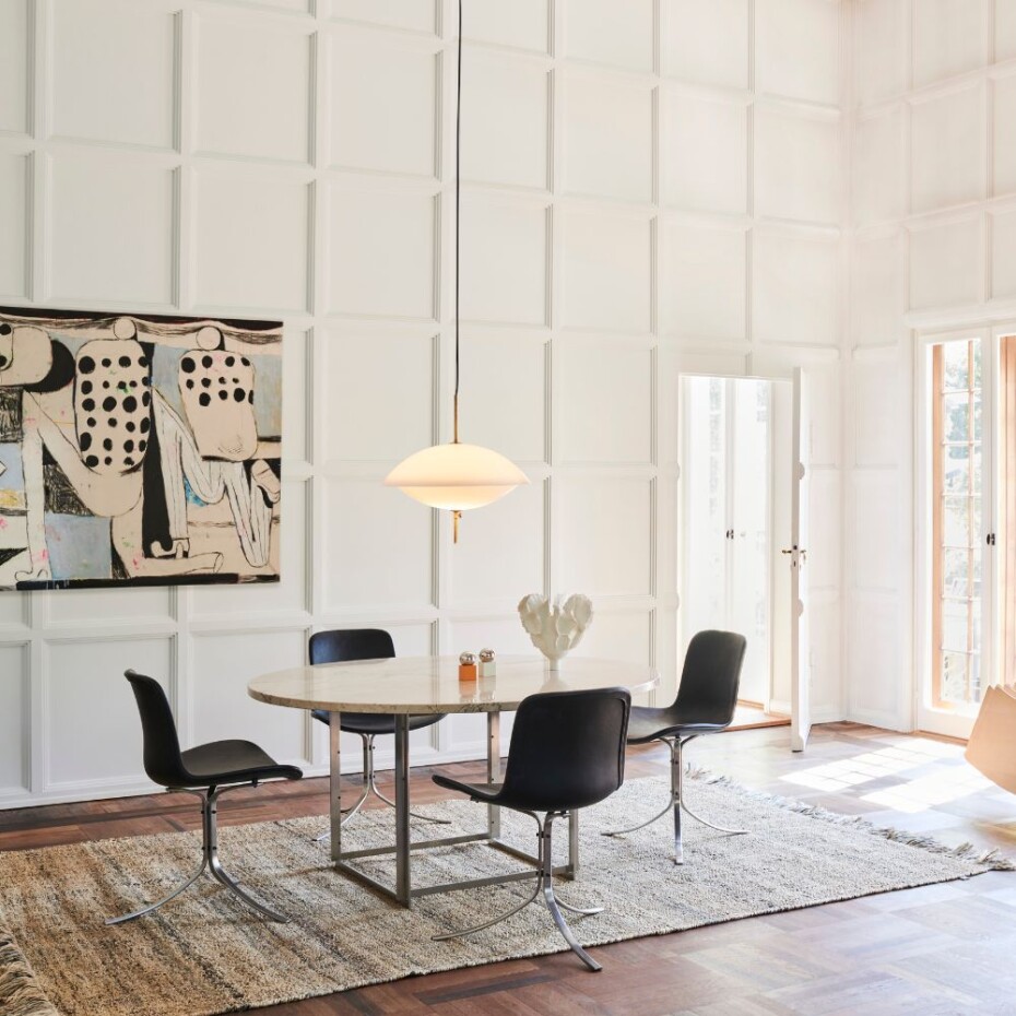 Závěsná lampa CLAM 55 cm, bílá / mosaz, Fritz Hansen - main (3)