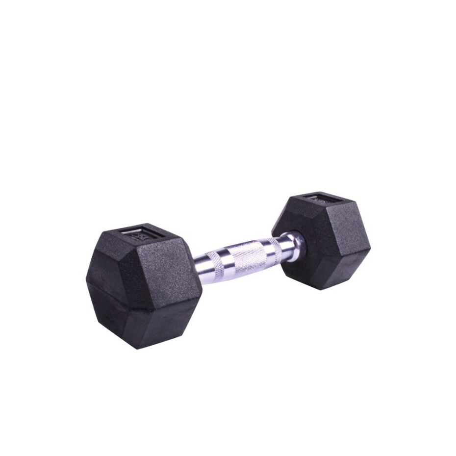 Profi šestihranná pogumovaná činka Sportago Hexagon 2,5 kg - main (0)