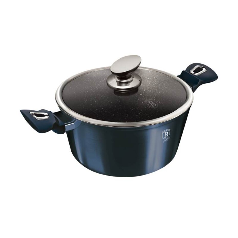 BERLINGERHAUS Kastrol s mramorovým povrchem a poklic 30 cm Metallic Line Aquamarine Edition BH-7148 - main (2)