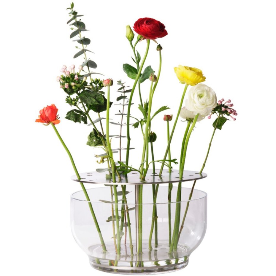 Váza IKEBANA 24 cm, stříbrná, sklo, Fritz Hansen - main (0)
