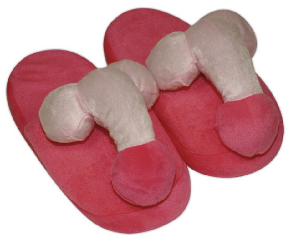 Plyšové pantofle Penispuschen pink - main (1)