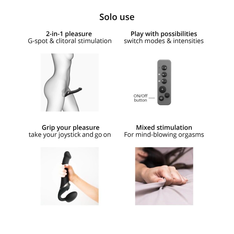Strap-on-me Multi Orgasm Strap-On Vibrator with Licking Stimulator Pink S - main (1)