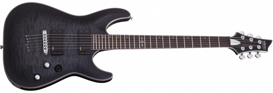 Schecter C-1 Platinum See-Thru Black Satin - main (0)