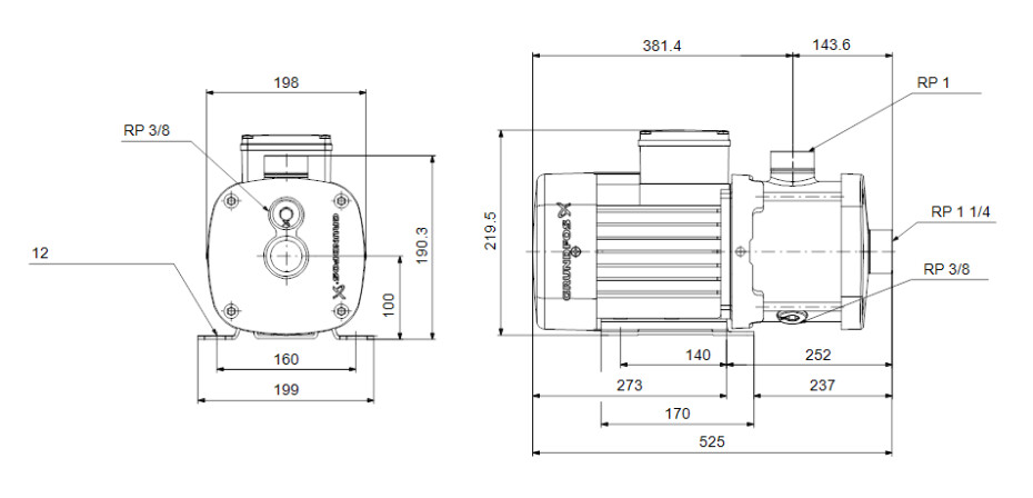 Čerpadlo GRUNDFOS CM5-7 A-R-G-V-AQQV J-A-A-N (98923162) - main (2)