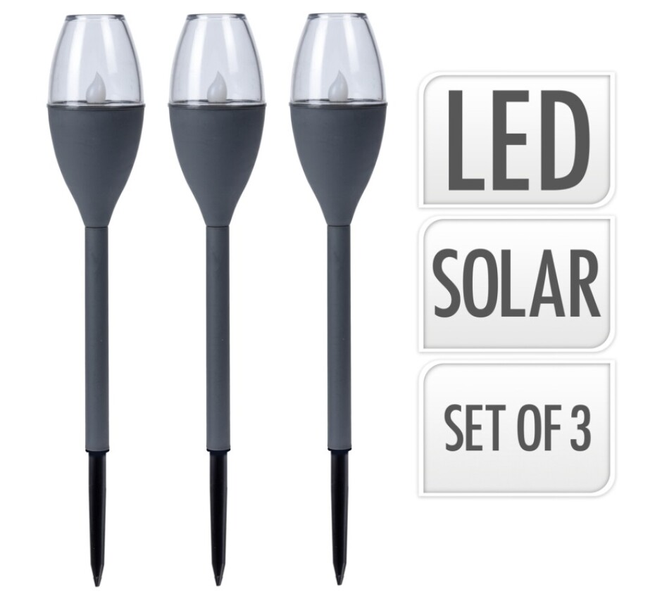 PROGARDEN Lampa solární zahradní sada 3 ks 38 cm KO-DX9200040 - main (0)