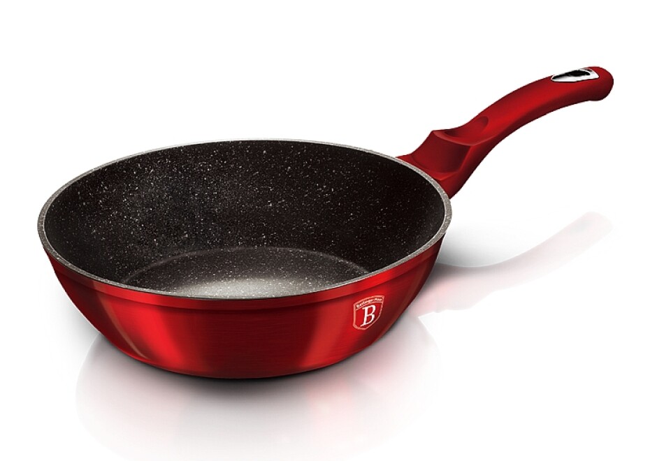 BERLINGERHAUS Pánev hluboká s mramorovým povrchem a poklicí 24 cm Burgundy Metallic Line BH-1259 - main (5)