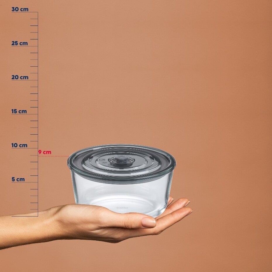 KELA Dóza na potraviny skladovací Aurelia sklo 19 x 9 cm, 1,22l 
 KL-12641 - main (5)
