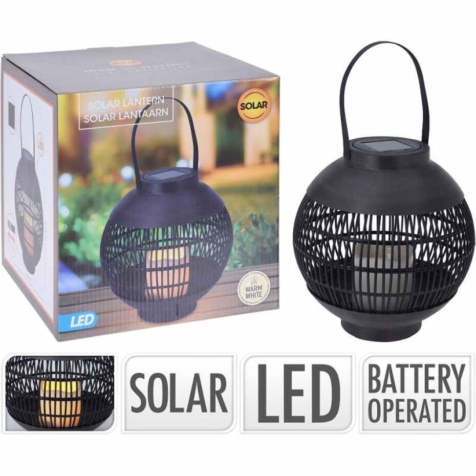 PROGARDEN Lucerna solární s LED svíčkou 22 x 23 cm KO-CX2100090 - main (0)