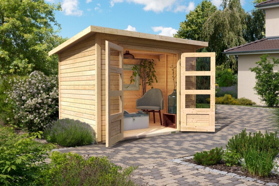 Dřevěný domek KARIBU STOCKACH 4 (82980) natur LG1707 - main (2)