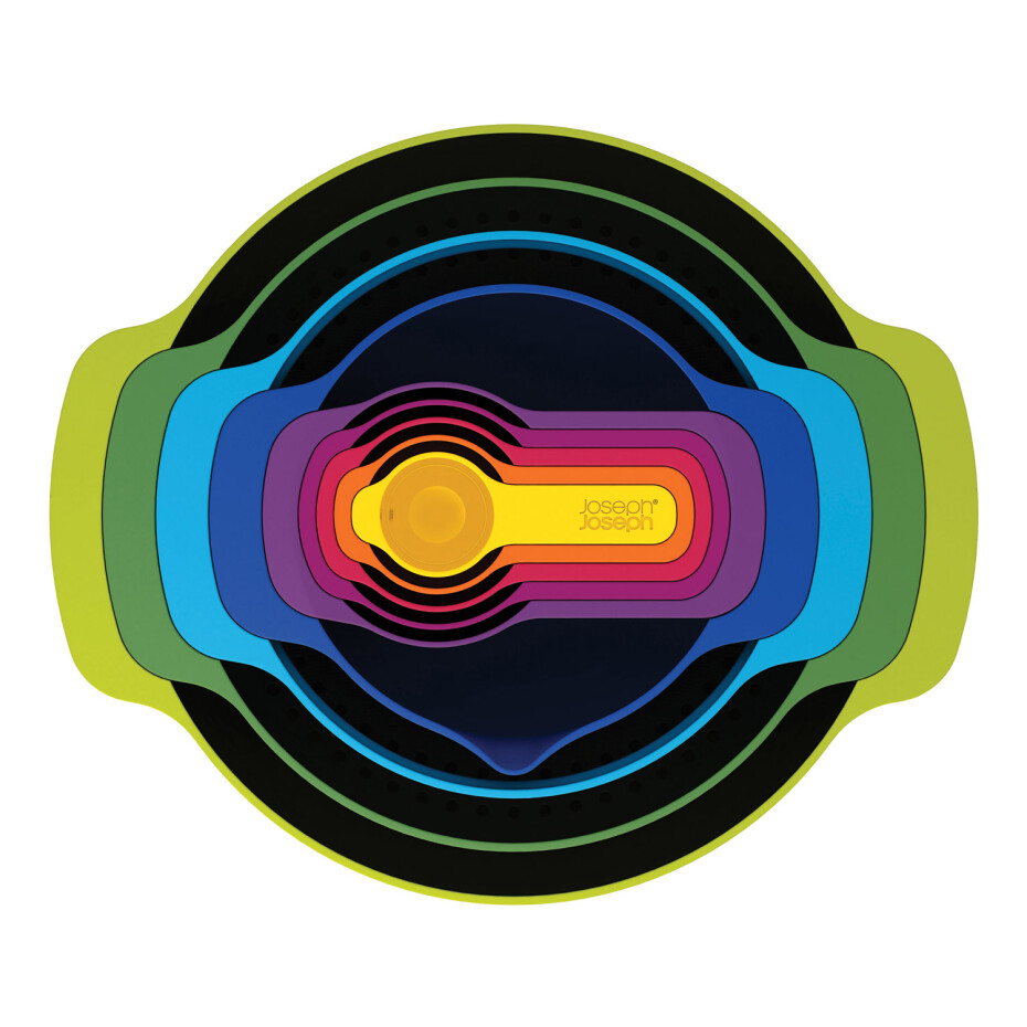 Joseph Joseph Kuchyňská mísa MULTI-COLOUR NEST™ 9 PLUS , sada 9 ks, stohovatelné, s odměrkou, barevná, Joseph Jose - main (1)