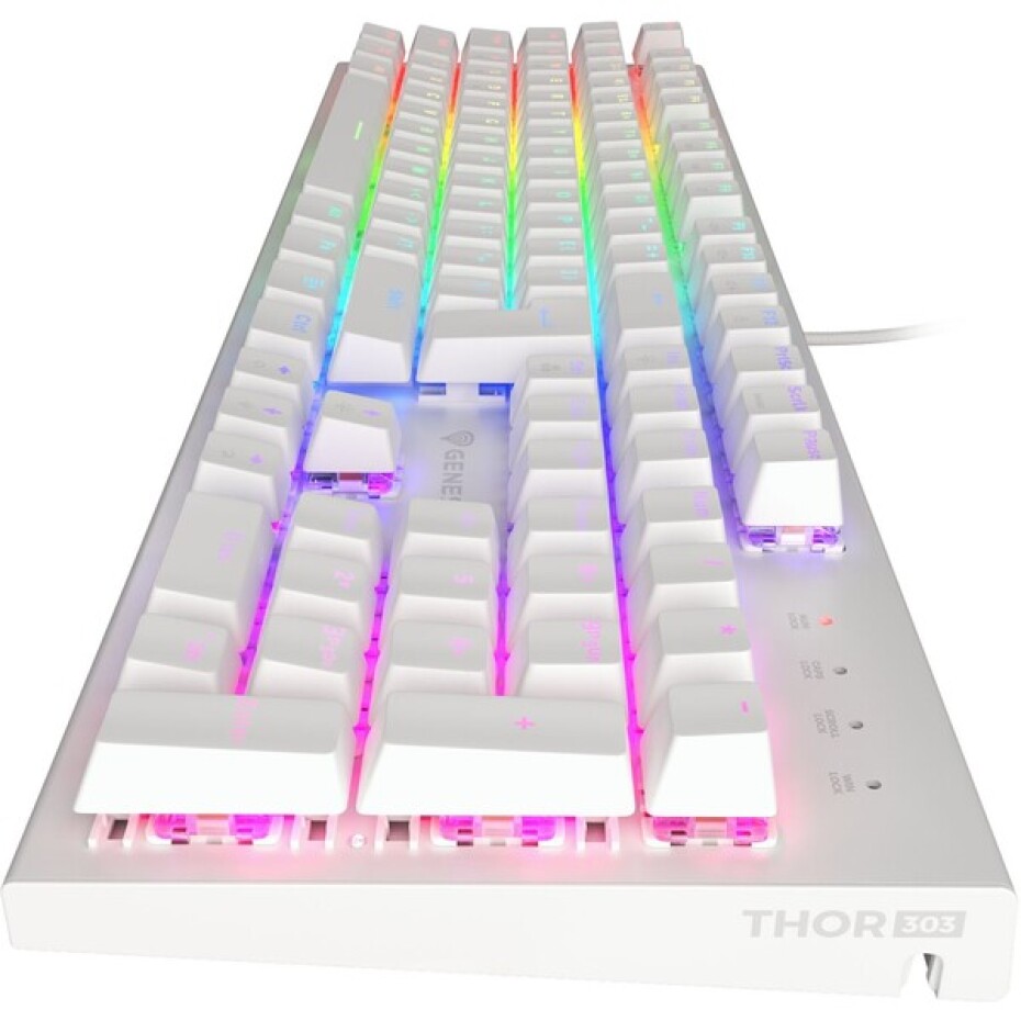 Genesis THOR 303 Outemu Peach Silent mechanická klávesnice US bílá - main (4)