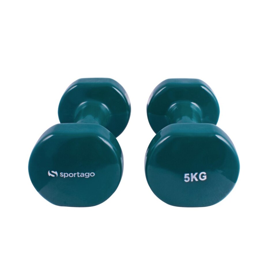Vinylové činky Sportago Kirby 2x5kg, zelená - main (3)