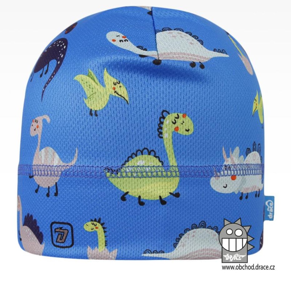 Multifunkční nákrčník Dráče - vzor 22, dinosaurus Barva: Modrá, Velikost: L - main (1)