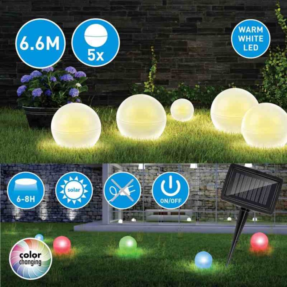 GRUNDIG Solární LED zahradní osvětlení 5ks ED-247682 - main (5)