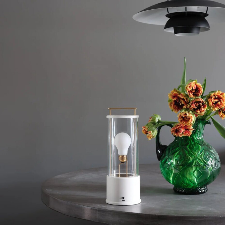 Venkovní stolní lampa THE MUSE 34 cm, bílá, hliník, Tala - main (5)