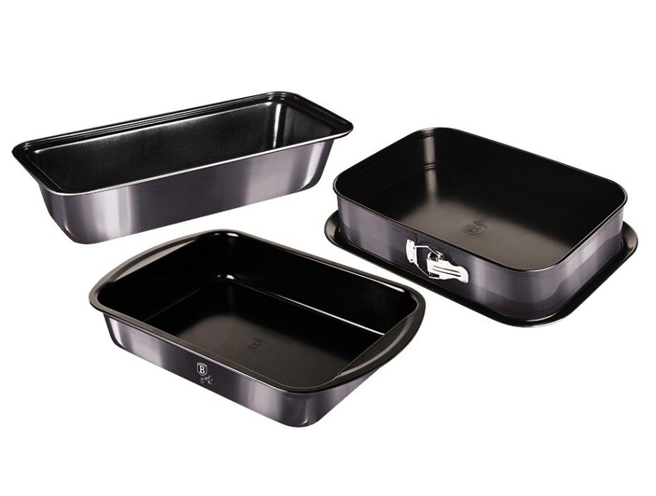 BERLINGERHAUS Plech a formy na pečení s titanovým povrchem sada 3 ks Carbon PRO Line BH-7634 - main (0)