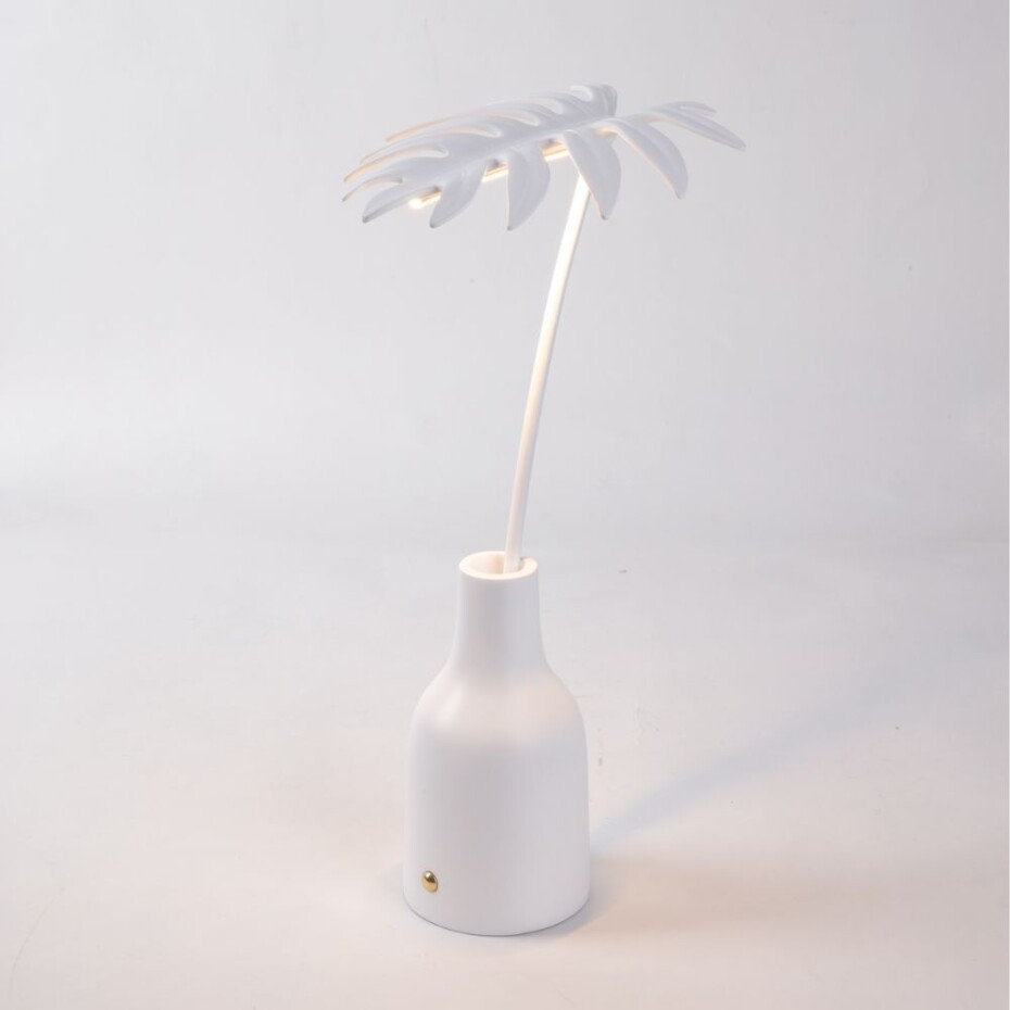 Přenosná stolní lampa LEAF #2 33 cm, bílá, pryskyřice, Seletti - main (1)