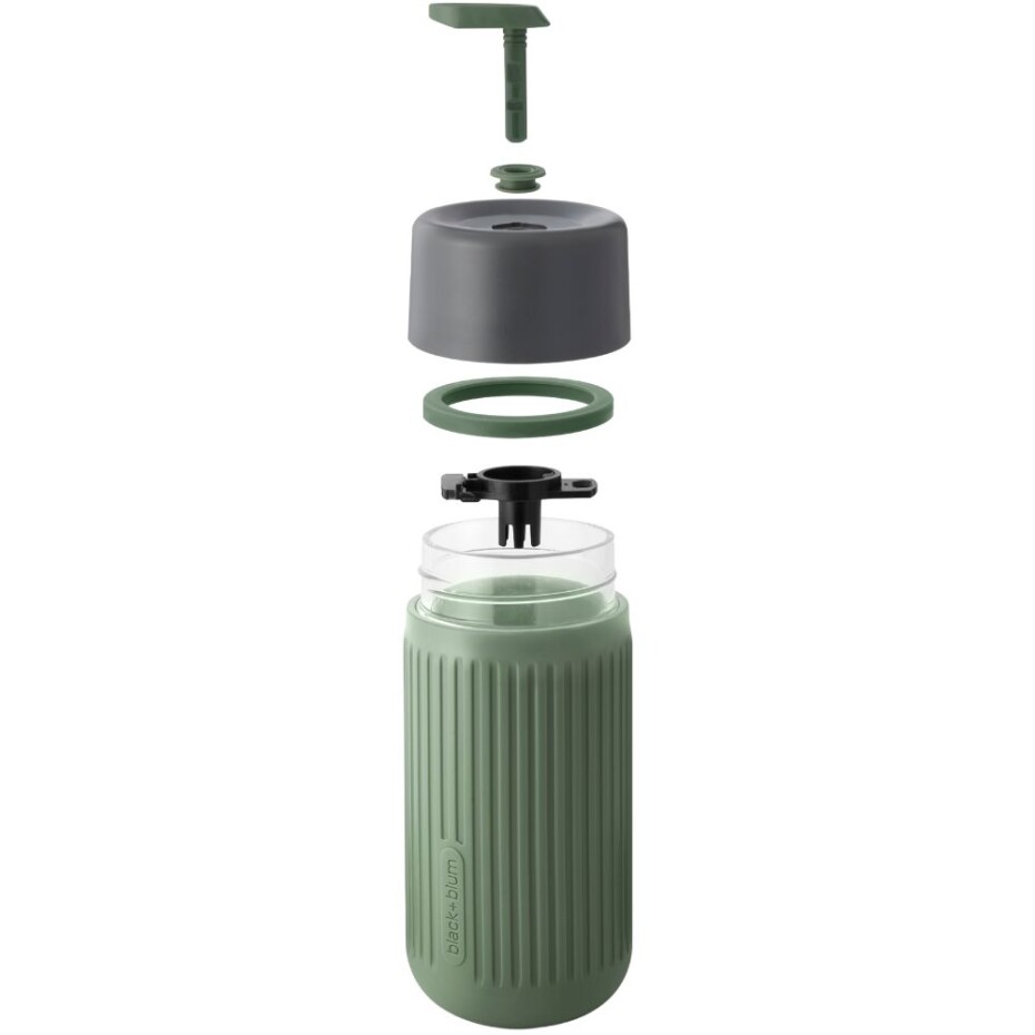 Cestovní hrnek 340 ml, šedá, sklo, Black+Blum - main (4)