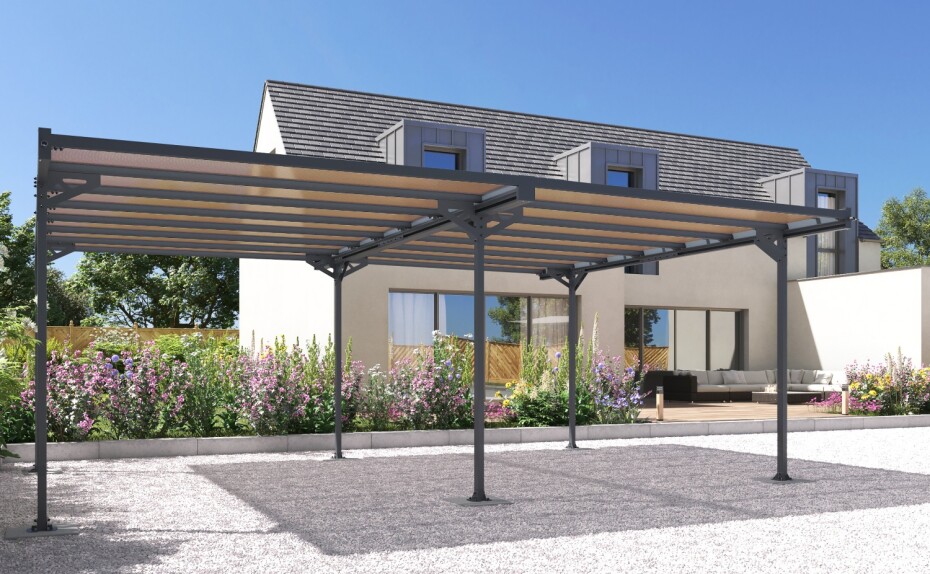 Kovový přístřešek / carport TRIGANO JARDIN MISTRAL DOUBLE LG2462 - main (0)